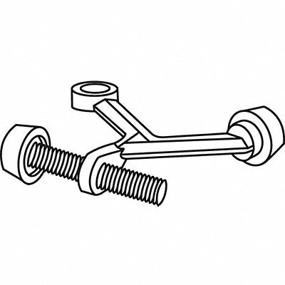 GRAINGER 19142SN Door Stop Door Mount Satin Nickel