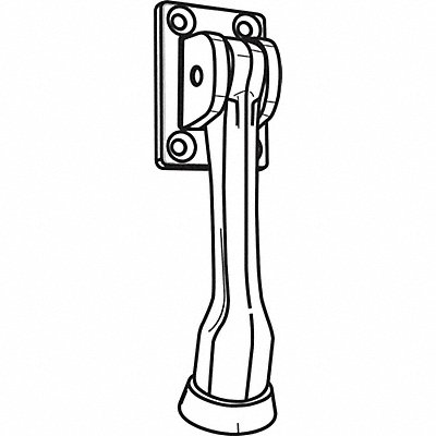 GRAINGER 19849BP Door Stop Door Mount Brass Plated
