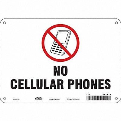 CONDOR 451N72 Safety Sign 7 in x 10 in Aluminum