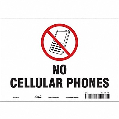 CONDOR 451N78 Safety Sign 7 in x 10 in Vinyl