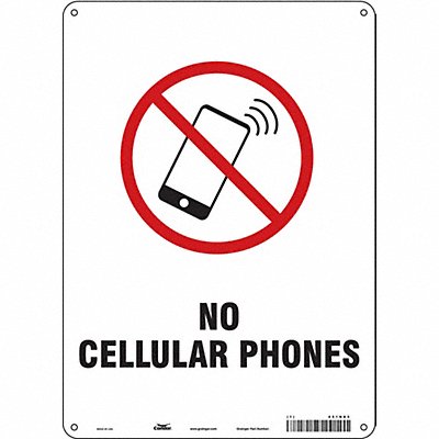 CONDOR 451N83 Safety Sign 14 in x 10 in Polyethylene