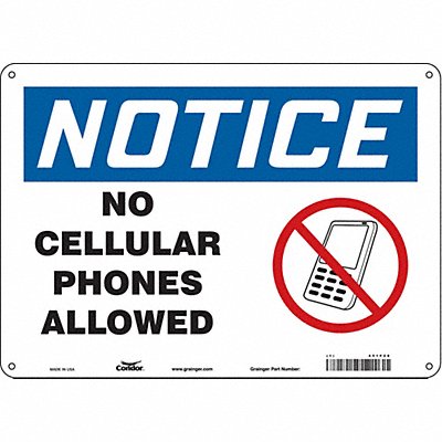 CONDOR 451P28 Safety Sign 10 in x 14 in Aluminum