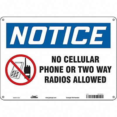 CONDOR 451P44 Safety Sign 10 in x 14 in Aluminum