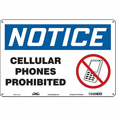 CONDOR 451P51 Safety Sign 12 in x 18 in Aluminum