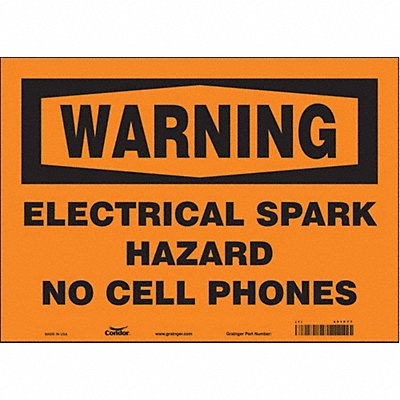 CONDOR 451P77 Safety Sign 10 in x 14 in Vinyl