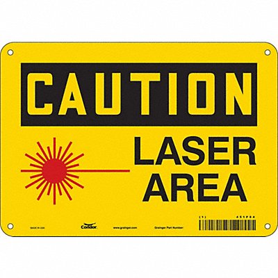 CONDOR 451P84 Safety Sign 7 in x 10 in Aluminum