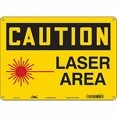 CONDOR 451P87 Safety Sign 10 inx14 in Polyethylene
