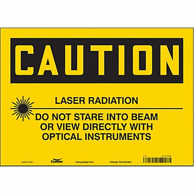 CONDOR 451P96 Safety Sign 10 in x 14 in Vinyl