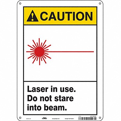 CONDOR 451R05 Safety Sign 14 inx10 in Aluminum