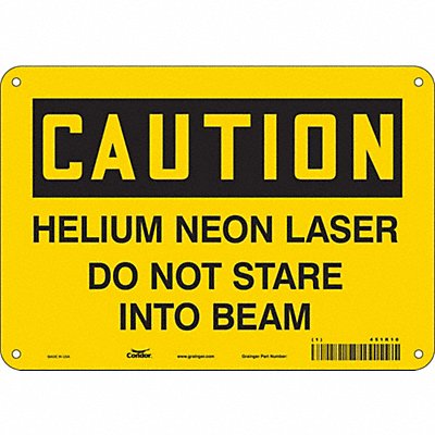 CONDOR 451R10 Safety Sign 7 in x 10 in Aluminum