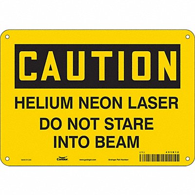 CONDOR 451R12 Safety Sign 7 inx10 in Polyethylene