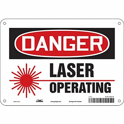 CONDOR 451R25 Safety Sign 7 inx10 in Polyethylene
