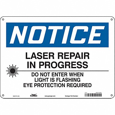CONDOR 451T26 Safety Sign 10 inx14 in Polyethylene
