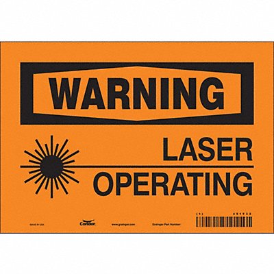 CONDOR 451T33 Safety Sign 7 inx10 in Vinyl