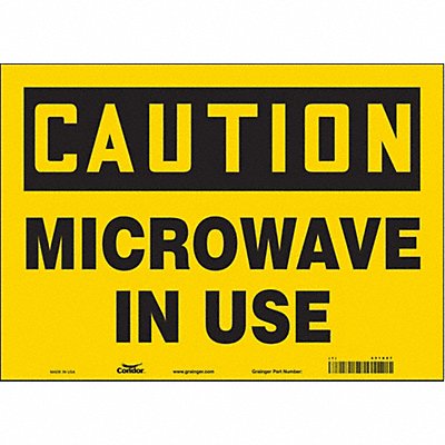 CONDOR 451X07 Safety Sign 10 inx14 in Vinyl