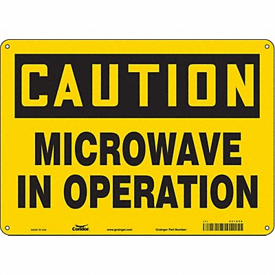 CONDOR 451X09 Safety Sign 10 inx14 in Aluminum