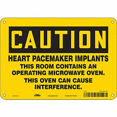 CONDOR 451X17 Safety Sign 7 in x 10 in Polyethylene