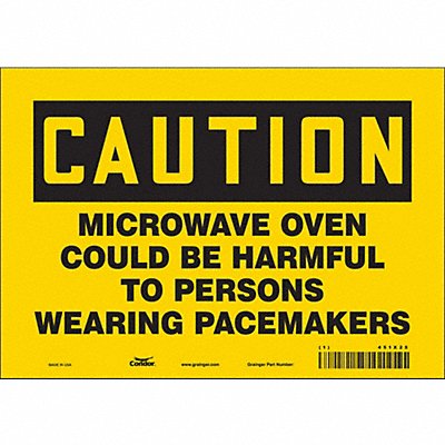CONDOR 451X25 Safety Sign 7 inx10 in Vinyl