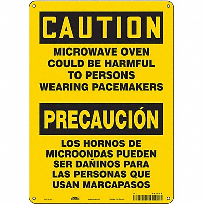 CONDOR 451X28 Safety Sign 10 in x 14 in Aluminum