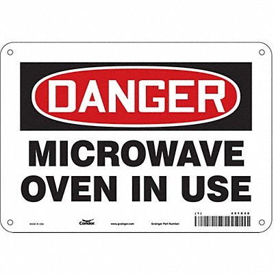 CONDOR 451X48 Safety Sign 7 inx10 in Polyethylene