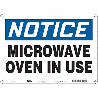 CONDOR 451X77 Safety Sign 10 in x 14 in Aluminum
