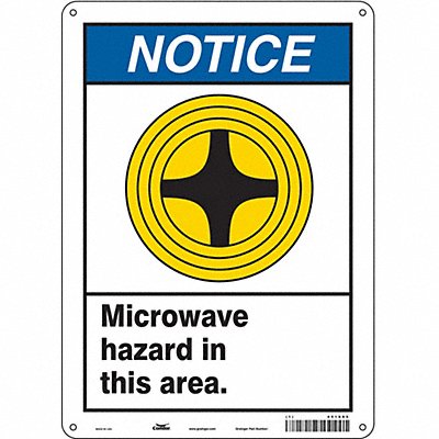 CONDOR 451X85 Safety Sign 14 in x 10 in Aluminum