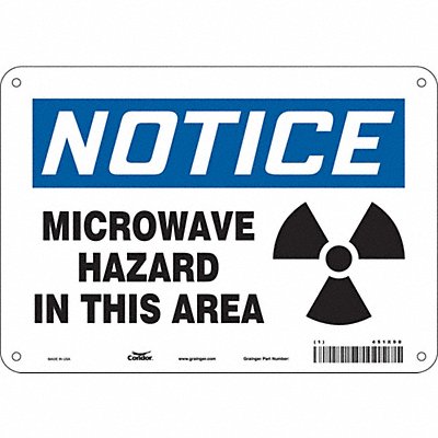 CONDOR 451X90 Safety Sign 7 in x 10 in Polyethylene