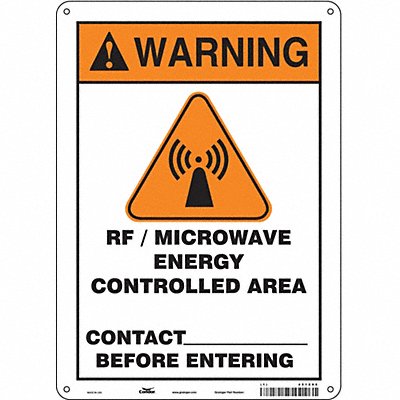 CONDOR 451X95 Safety Sign 14 inx10 in Aluminum
