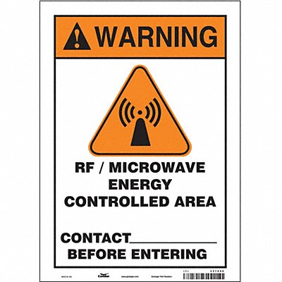 CONDOR 451X99 Safety Sign 14 inx10 in Vinyl
