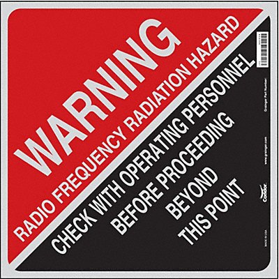 CONDOR 451Y10 Safety Sign 18 inx18 in Vinyl