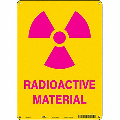 CONDOR 451Y22 Safety Sign 14 in x 10 in Polyethylene
