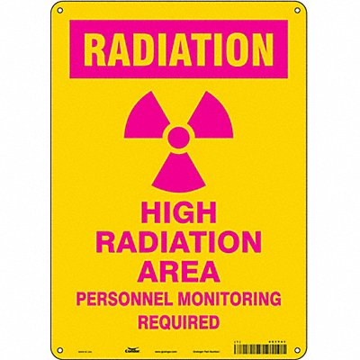 CONDOR 451Y41 Safety Sign 14 in x 10 in Polyethylene