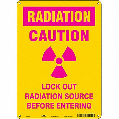 CONDOR 451Y57 Safety Sign 14 inx10 in Aluminum