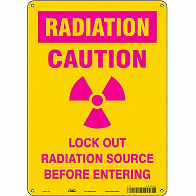 CONDOR 451Y59 Safety Sign 14 in x 10 in Polyethylene