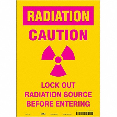 CONDOR 451Y61 Safety Sign 14 inx10 in Vinyl