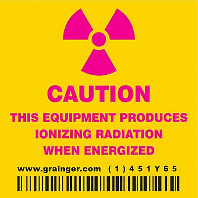 CONDOR 451Y65 Safety Sign 2 1/4 in x 2 1/4 in Vinyl