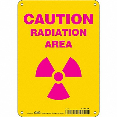 CONDOR 451Y66 Safety Sign 10 inx7 in Aluminum
