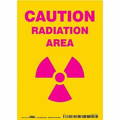 CONDOR 451Y72 Safety Sign 7 inx5 in Vinyl