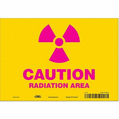 CONDOR 451Y86 Safety Sign 7 inx10 in Vinyl
