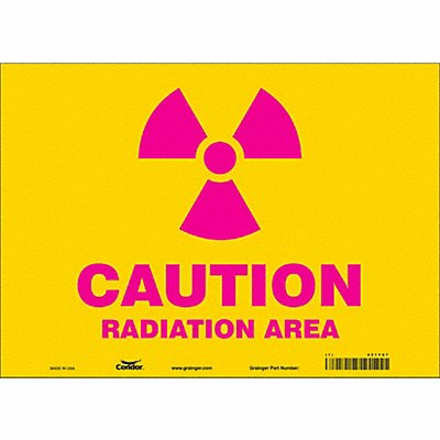 CONDOR 451Y87 Safety Sign 10 inx14 in Vinyl