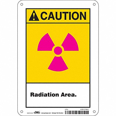 CONDOR 451Y94 Safety Sign 10 in x 7 in Polyethylene