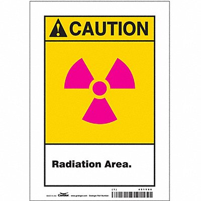 CONDOR 451Y96 Safety Sign 10 in x 7 in Vinyl