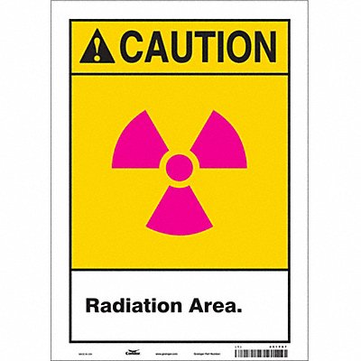 CONDOR 451Y97 Safety Sign 14 in x 10 in Vinyl