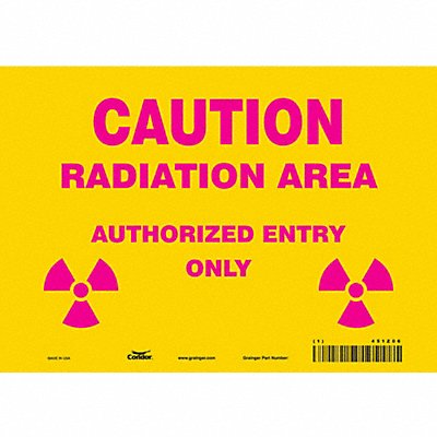 CONDOR 451Z06 Safety Sign 7 inx10 in Vinyl
