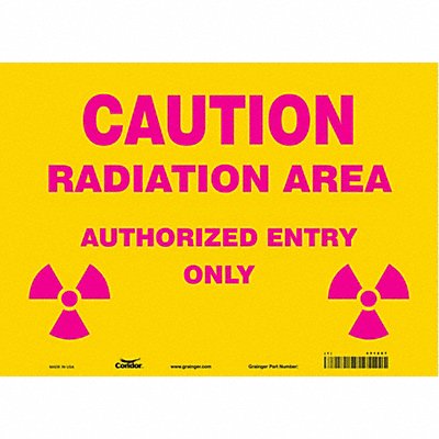 CONDOR 451Z07 Safety Sign 10 in x 14 in Vinyl