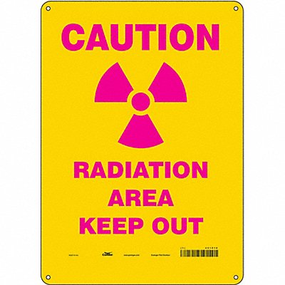 CONDOR 451Z10 Safety Sign 14 in x 10 in Aluminum