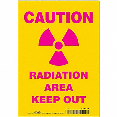 CONDOR 451Z13 Safety Sign 10 in x 7 in Vinyl