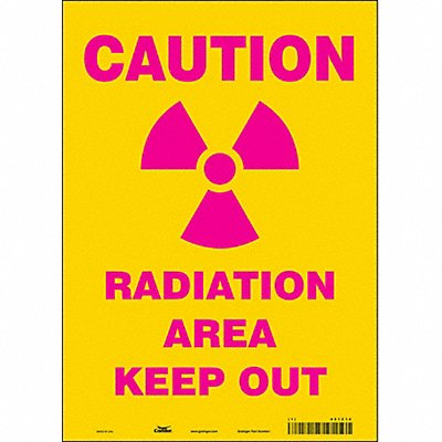CONDOR 451Z14 Safety Sign 14 inx10 in Vinyl