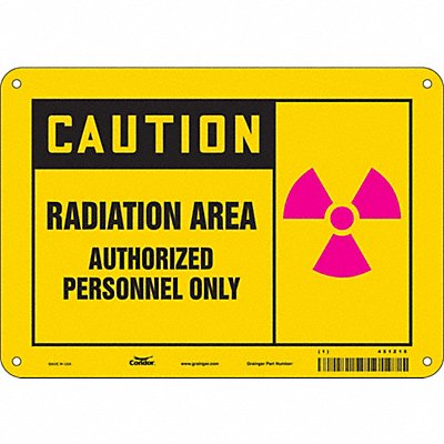 CONDOR 451Z15 Safety Sign 7 in x 10 in Aluminum