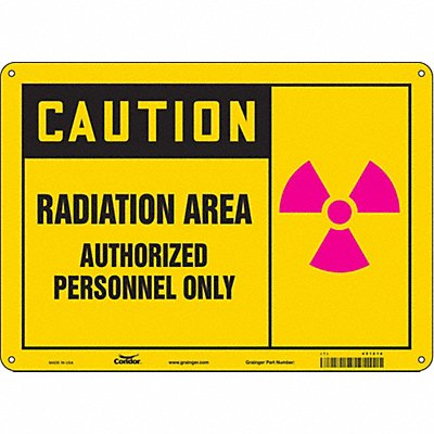 CONDOR 451Z16 Safety Sign 10 inx14 in Aluminum
